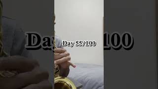 Learning the Alto Saxophone Day 55100 [upl. by Hayouqes107]