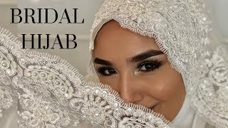 Bridal Hijab With Veil I Gelinbasi I Hochzeitsfrisur [upl. by Beera]