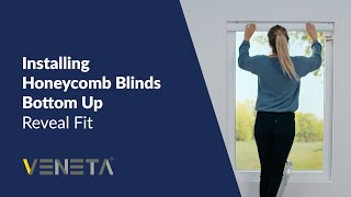 How to Install Veneta® Honeycomb Blinds BottomUp Reveal Fit [upl. by Aivuy]