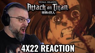 ATTACK ON TITAN 4X22 REACTION Thaw Shingeki No Kyojin [upl. by Sirotek]