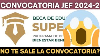 NO te Aparece la CONVOCATORIA Beca Jóvenes Escribiendo el Futuro 20242 Apoyo de 11200 [upl. by Mossberg]