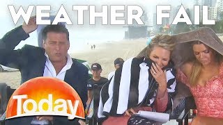 Wild Weather Fail on the TODAY SHOW  TODAY Show Australia [upl. by Leirraj]