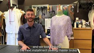 Overlaying Guipure and Finishing Lace Edges english subtitles EOMETRIC Sewing Tips amp Tricks [upl. by Fernandez]