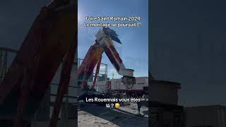 Foire Saint Romain 2024 🎡Le montage se poursuit 🏗️Les Rouennais vous êtes là  🥳foirederouen [upl. by Thursby]