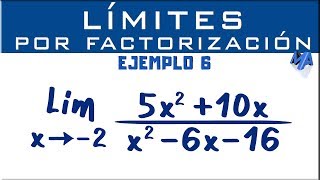 Solución de límites por factorización  Ejemplo 6 [upl. by Irwinn]