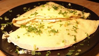 Leckere Crêpes mit Schinken und Frischkäse gefüllt [upl. by Adriel]