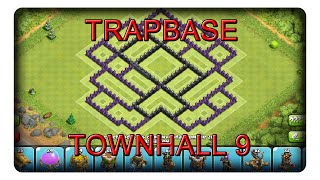 TH9 TRAP BASE  CLASH OF CLANS  CoC [upl. by Ares229]