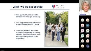 Online open Evening for Balliol College Access programmes for year 12 State School Students [upl. by Waite333]