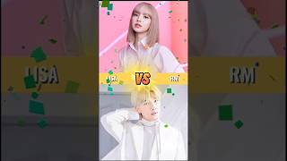 Black pink Lisa vs BTS leader RM 🔥facts comparison short [upl. by Stevana]