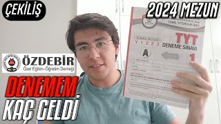 1 TÜRKİYE GENELİ ÖZDEBİR TYT DENEME SONUCUM  FULL MÜ YOKSA yks yks2024 [upl. by Kendrick729]