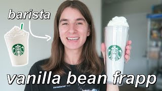 How To Make A Starbucks Vanilla Bean Frappuccino At Home  by a barista [upl. by Stephani928]