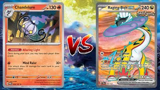 Pokemon TCG Live Twilight Masquerade Chandelure VS Raging Bolt EX Ogerpon EX [upl. by Aikram]