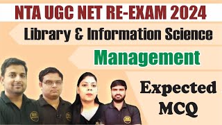 Most Expected MCQs on Management in Library Science  NTA UGC NET ReExam 2024  LIS MCQs [upl. by Arabeila263]