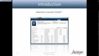 Intro to the ActiLife Data Vault [upl. by Anelahs]