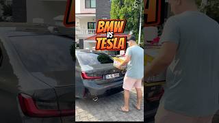 Trunk Wars BMW vs TESLA 👀 [upl. by Neelrihs]