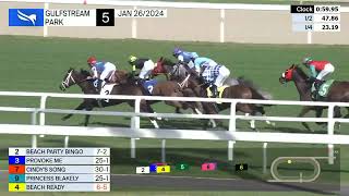 Gulfstream Park Carrera 5  26 de Enero 2024 [upl. by Iduj127]