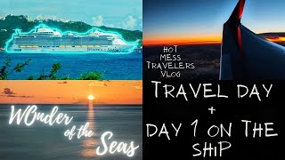 Wonder of The Seas  Eastern Caribbean Cruise Vlog  Travel Day  Day 1 on the Ship [upl. by Nyllij]