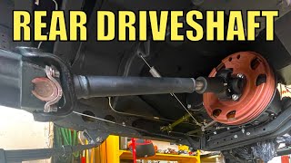 Willys Jeep REAR Driveshaft Propshaft INSTALL [upl. by Suqram349]