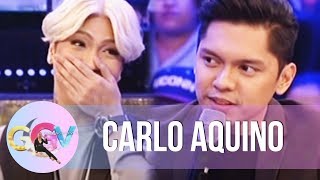 Carlo Aquino and Angelica Panganibans past relationship  GGV [upl. by Tranquada852]