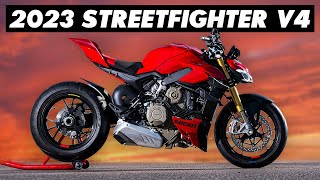 8 Best New Features Of Ducatis 2023 Streetfighter V4 S amp SP2 [upl. by Drazze]