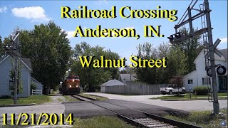 Railroad Crossing Walnut Street in Anderson IN CSX Main Track 2 [upl. by Sion]