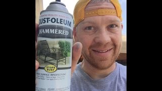 RUSTOLEUM HAMMERED SPRAY PAINT  WHOTEEWHO [upl. by Ennairac]