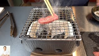 Worlds Best Beef On Binchotan Charcoal Grill  Japanese Miyazaki Wagyu A5 Strip Steak [upl. by Rogergcam]