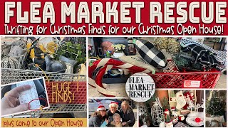 THRIFT STORE SHOPPING FOR THRIFTED CHRISTMAS DECOR FINDS 2024  HOLIDAY EVENT AT FLEA MARKET RESCUE [upl. by Tserrof838]