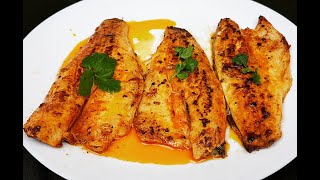 Sea Bass with Lemon Butter Sauce  How to Cook Sea Bass in Pan  Fry Sea Bass  Fry Fish Recipe [upl. by Ah]