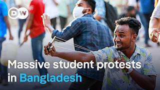 Bangladesh closes high schools and universities after massive student protests shake up government [upl. by Nylsaj617]