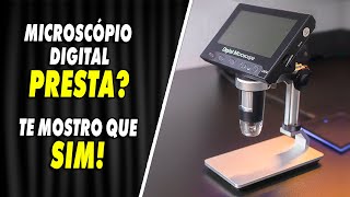 MICROSCÓPIO DIGITAL PORTÁTIL COM TELA LCD │ UNBOXING E TESTES por Augusto Rock [upl. by Selfridge]