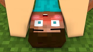 Alex surprised Steve  monster school minecraft animation [upl. by Llednahs]