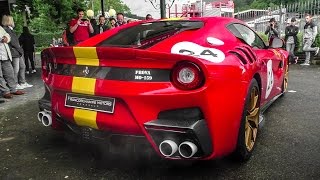 Tailor made Ferrari F12tdf Écurie Francorchamps  330P P4 Berlinetta Livery  Startup LOUD Revs [upl. by Iram]