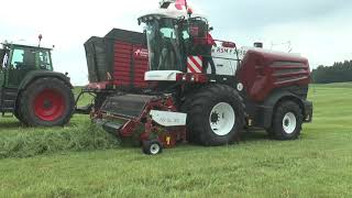 Rostselmash RSM F 2650 forage harvester on grassland in Germany [upl. by Oniluap85]