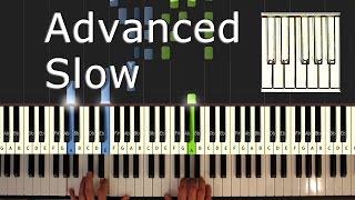 Erik Satie  Gymnopédie No 1  Piano Tutorial Easy SLOW  How To Play Synthesia [upl. by Aihsenal]