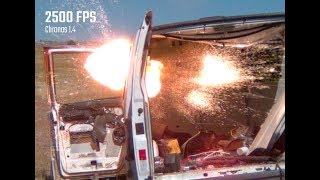 50 BMG Raufoss Round ripping through van [upl. by Yznel631]