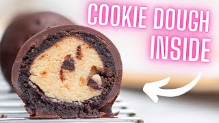 Cookie Dough Stuffed Brownie Bombs HACK  Full Recipe [upl. by Erasme]