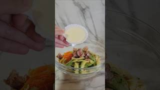 Pasta salade asmr satisfying food foryou pasta سلطة معكرونة سهلة ولذيذة [upl. by Issor]