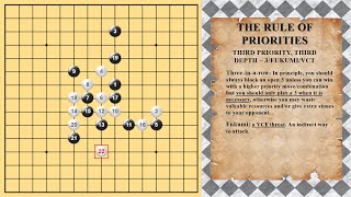 How to play Gomoku  The rule of priorities  The base of all Gomoku strategies [upl. by Nelav]