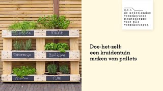 Doehetzelf DIY kruidentuin maken van pallets  asr duurzaam wonen [upl. by Trub]