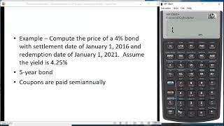 Bond Worksheet HP bII Financial Calculator [upl. by Eillod]