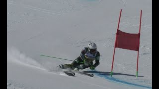 Bridger Gile Run 1 Snowbasin Junior Champs GS 22520 [upl. by Kitty]