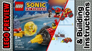 PREVIEW 76999 LEGO SONIC THE HEDGEHOG Super Sonic vs Egg Drillster amp Building Instructions 2024 [upl. by Dnarb]