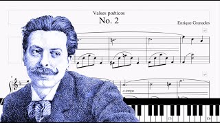 Valses poéticos  No 2 Tempo de Vals noble  Enrique Granados  Cover Piano Sheets Piano [upl. by Dorelia82]