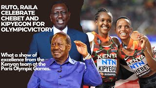 Ruto Raila celebrate Chebet and Kipyegon for Olympic victory [upl. by Topping]