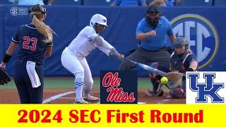 Ole Miss vs Kentucky Softball Game Highlights 2024 SEC Tournament First Round [upl. by Ainar]