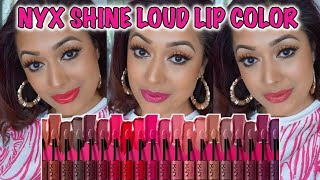 REVIEW NYX SHINE LOUD HIGH SHINE Lip Color With Lip Swatches [upl. by Pickard]