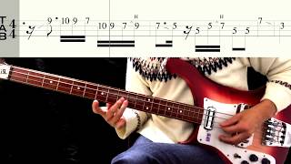 Bass TAB  Something  The Beatles [upl. by Aihsema]