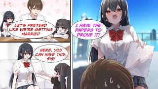 Manga Dub The TSUNDERE next me hates me but her sister likes me so I pretend to marry her but [upl. by Kuster]