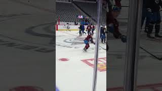 Gabriel Landeskog is now doing some team drills… comeback loading 👀 hockey hockeyplayer nhl [upl. by Ridglea]